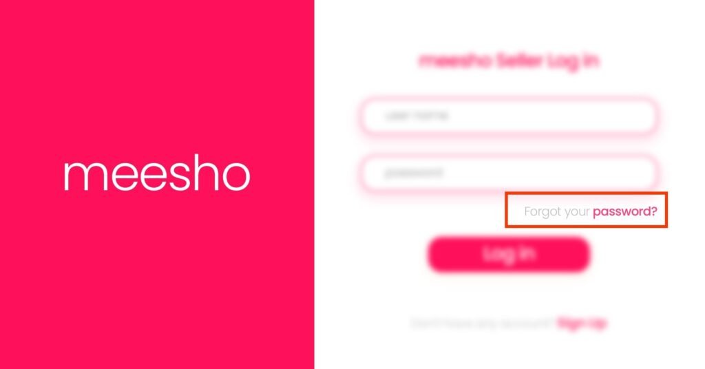 Meesho Password reset